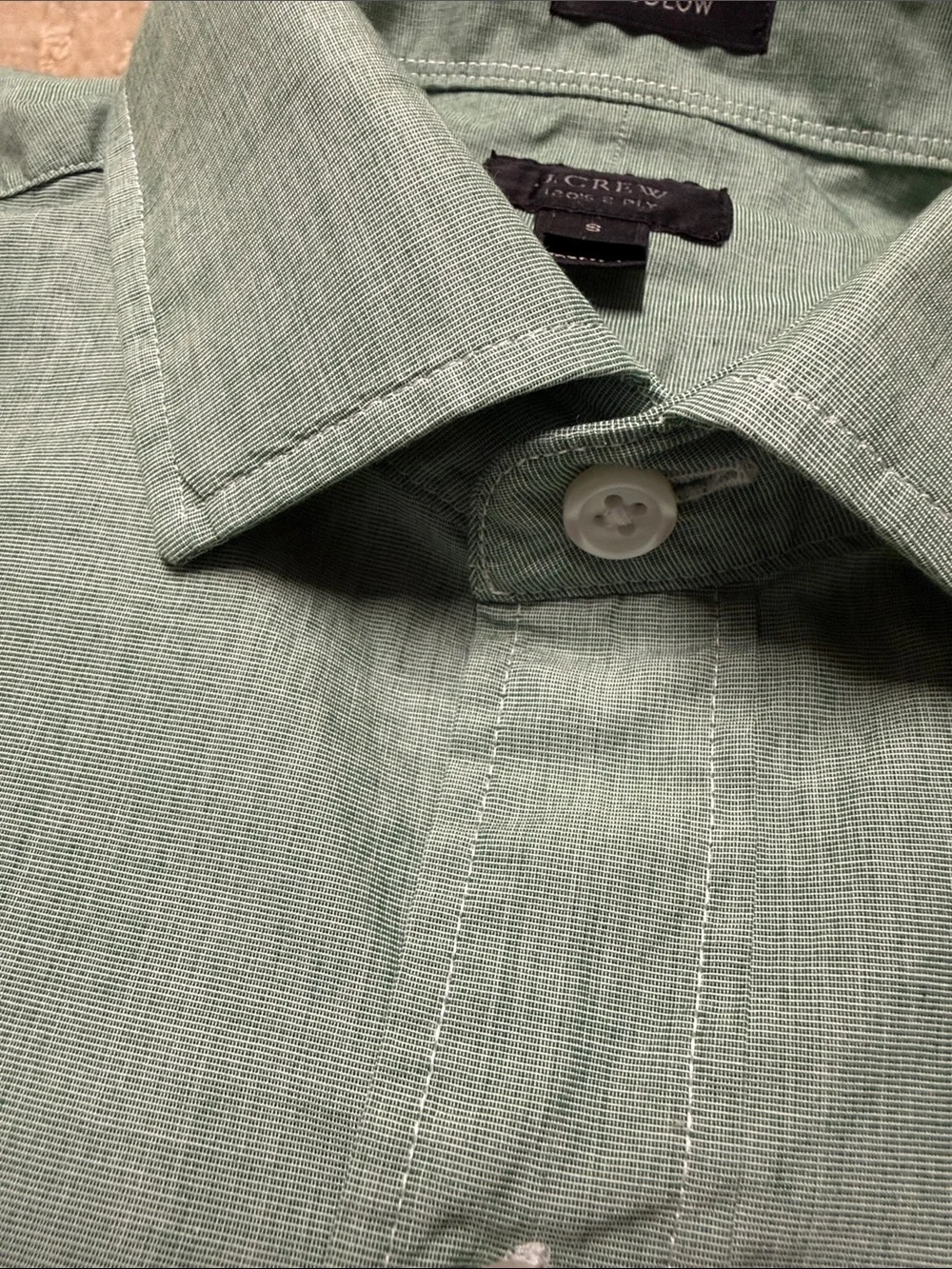 J. Crew Ludlow Light Green Men's Button-Down Dress Shirt